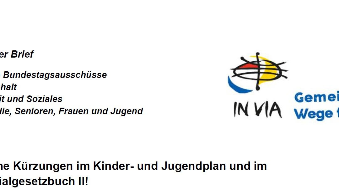 Offener Brief: Keine Kürzungen im Kinder- und Jugendplan und im Sozialgesetzbuch II!