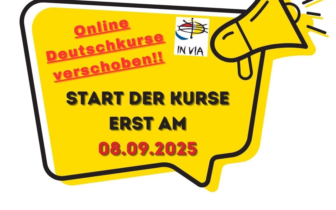 Online Deutschsprachkurse verschoben!