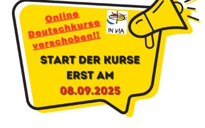 Online Deutschsprachkurse verschoben!